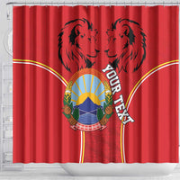 Personalized Macedonia Lion Shower Curtain National Emblem - Wonder Print Shop