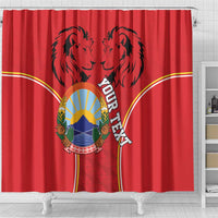 Personalized Macedonia Lion Shower Curtain National Emblem - Wonder Print Shop