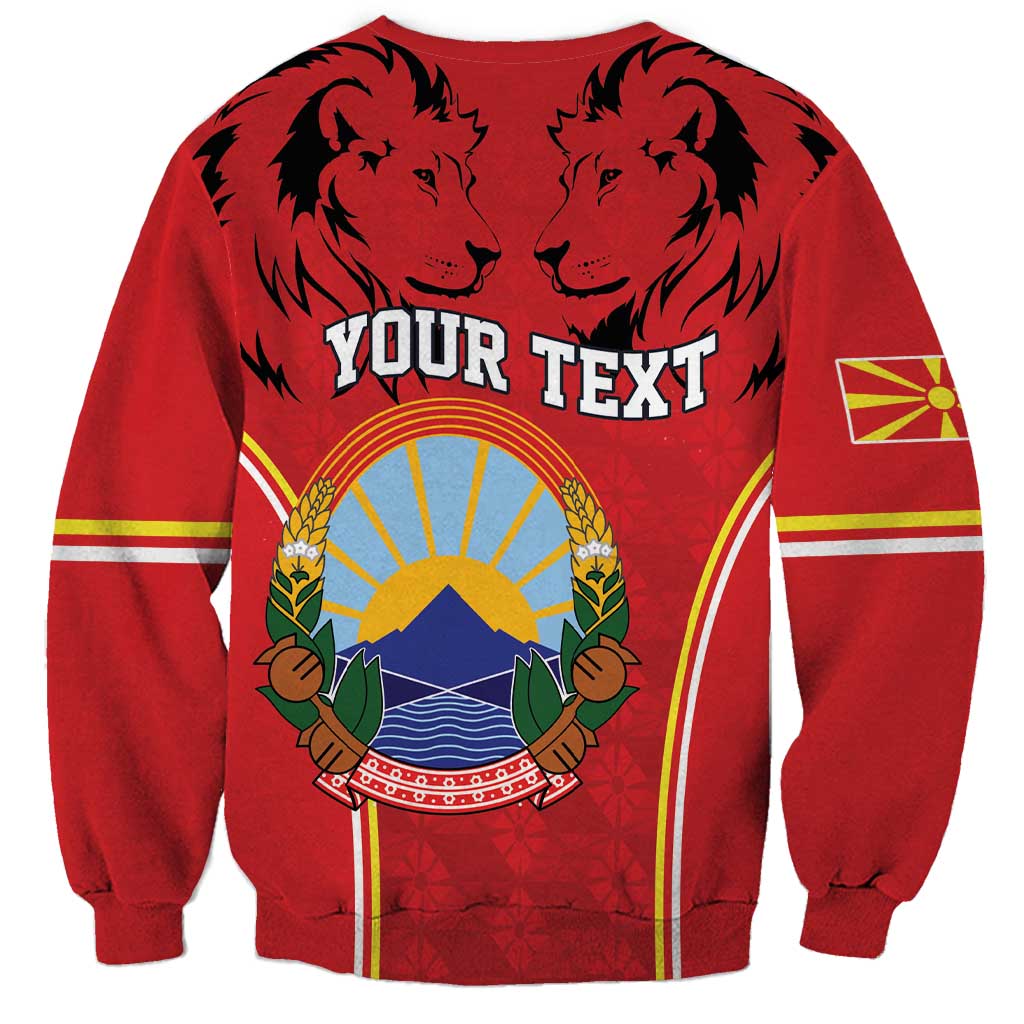 Personalized Macedonia Lion Sweatshirt National Emblem - Wonder Print Shop