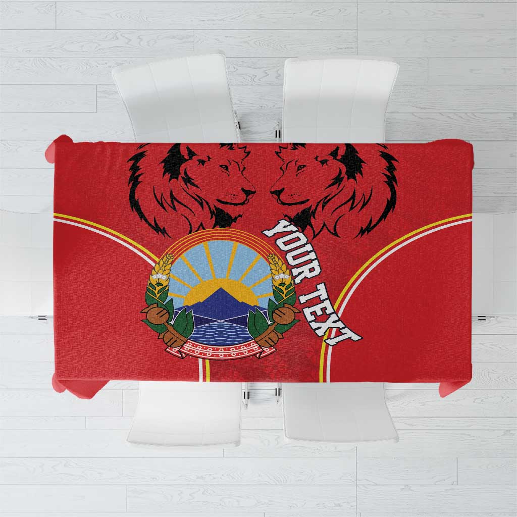 Personalized Macedonia Lion Tablecloth National Emblem - Wonder Print Shop