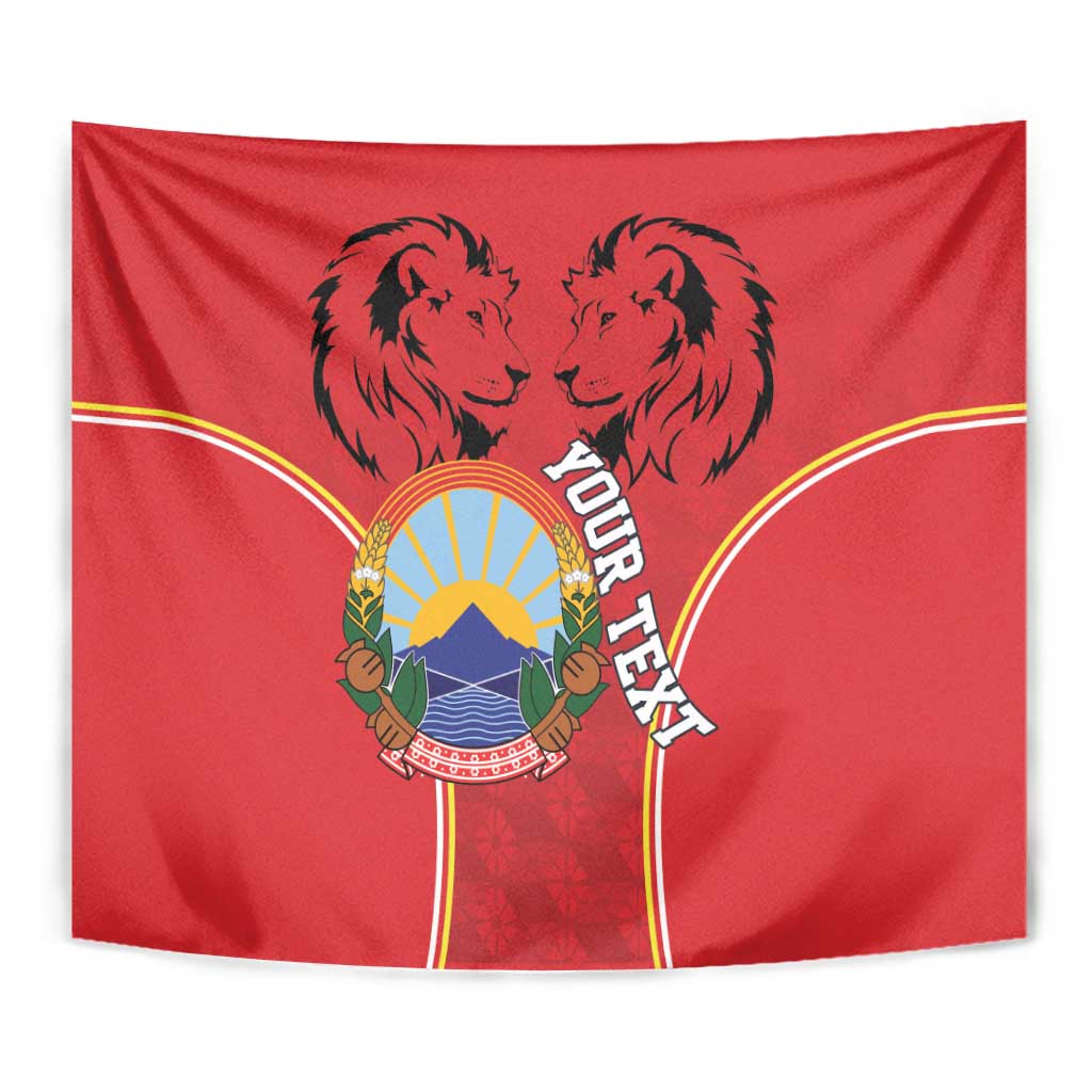 Personalized Macedonia Lion Tapestry National Emblem - Wonder Print Shop