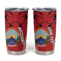 Personalized Macedonia Lion Tumbler Cup National Emblem - Wonder Print Shop