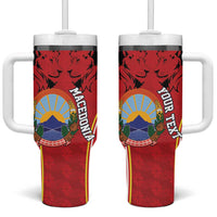 Personalized Macedonia Lion Tumbler With Handle National Emblem - Wonder Print Shop