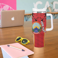 Personalized Macedonia Lion Tumbler With Handle National Emblem - Wonder Print Shop