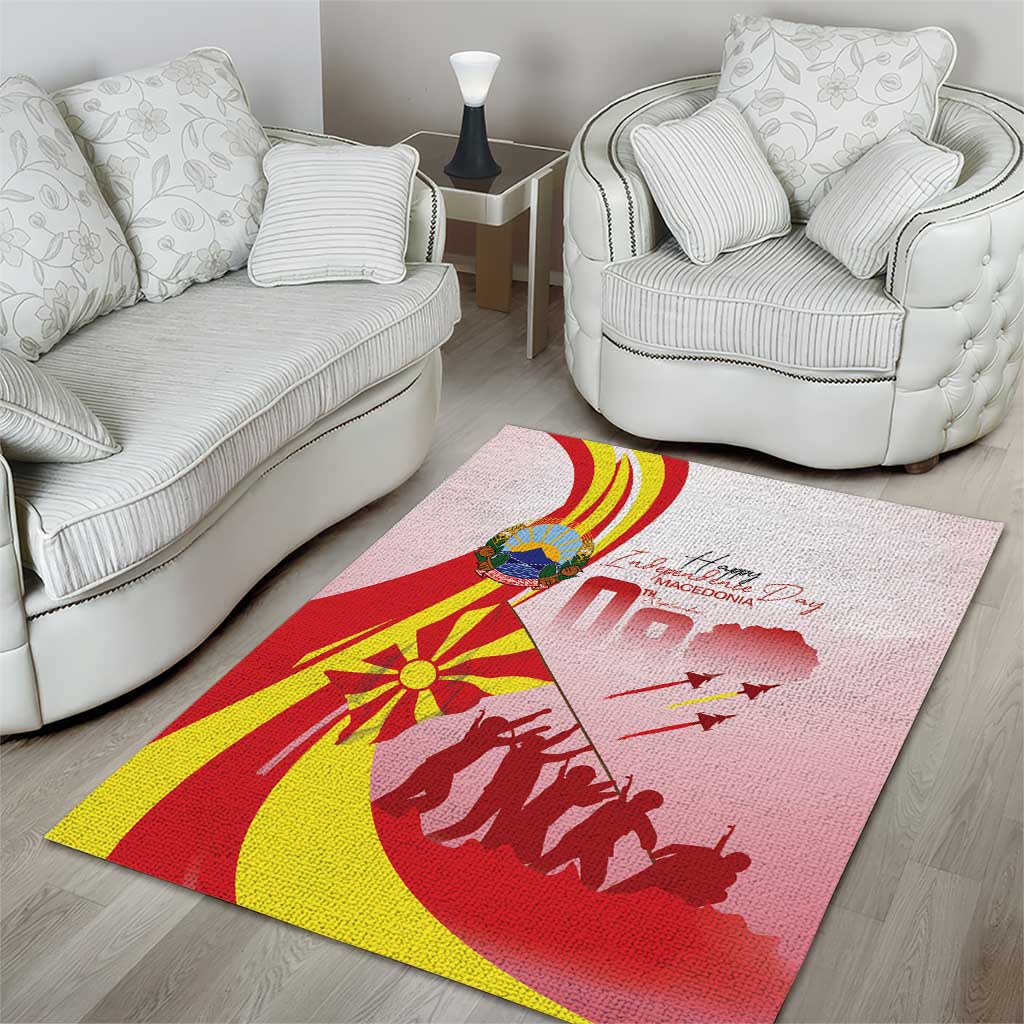 Macedonia Independence Day Area Rug Den na nezavisnosta - Wonder Print Shop