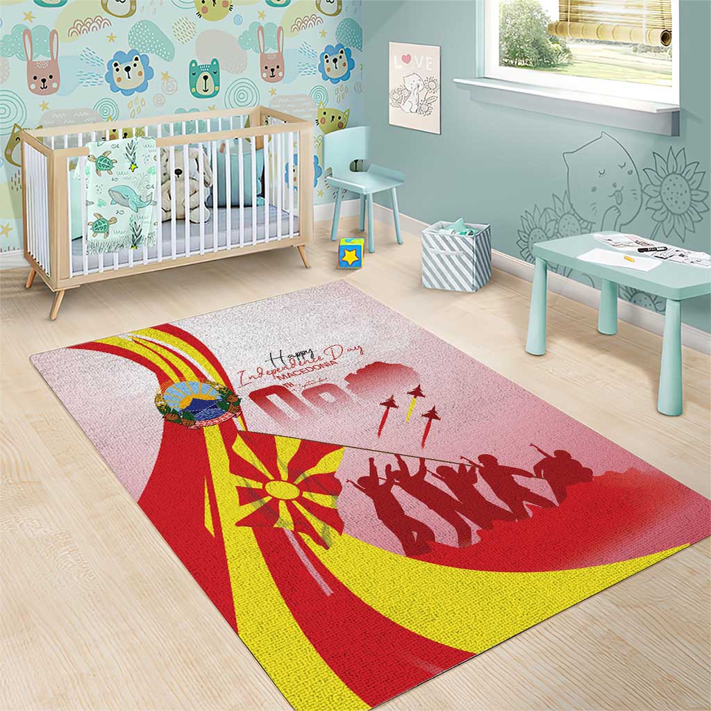 Macedonia Independence Day Area Rug Den na nezavisnosta - Wonder Print Shop