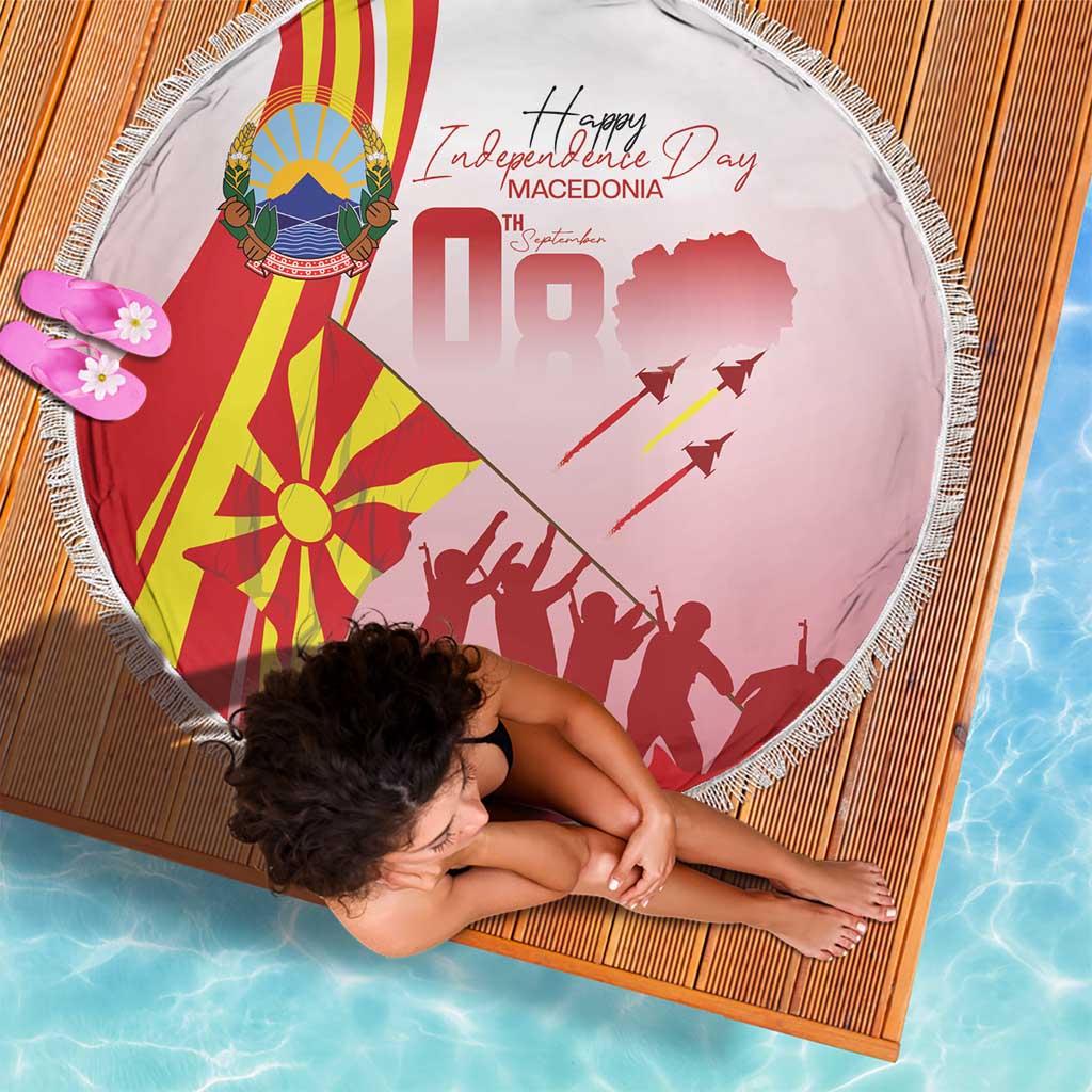 Macedonia Independence Day Beach Blanket Den na nezavisnosta - Wonder Print Shop