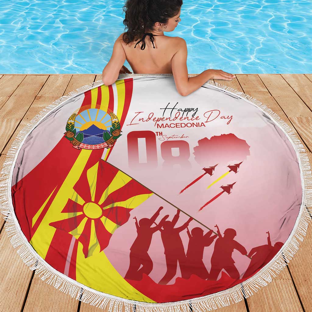 Macedonia Independence Day Beach Blanket Den na nezavisnosta - Wonder Print Shop