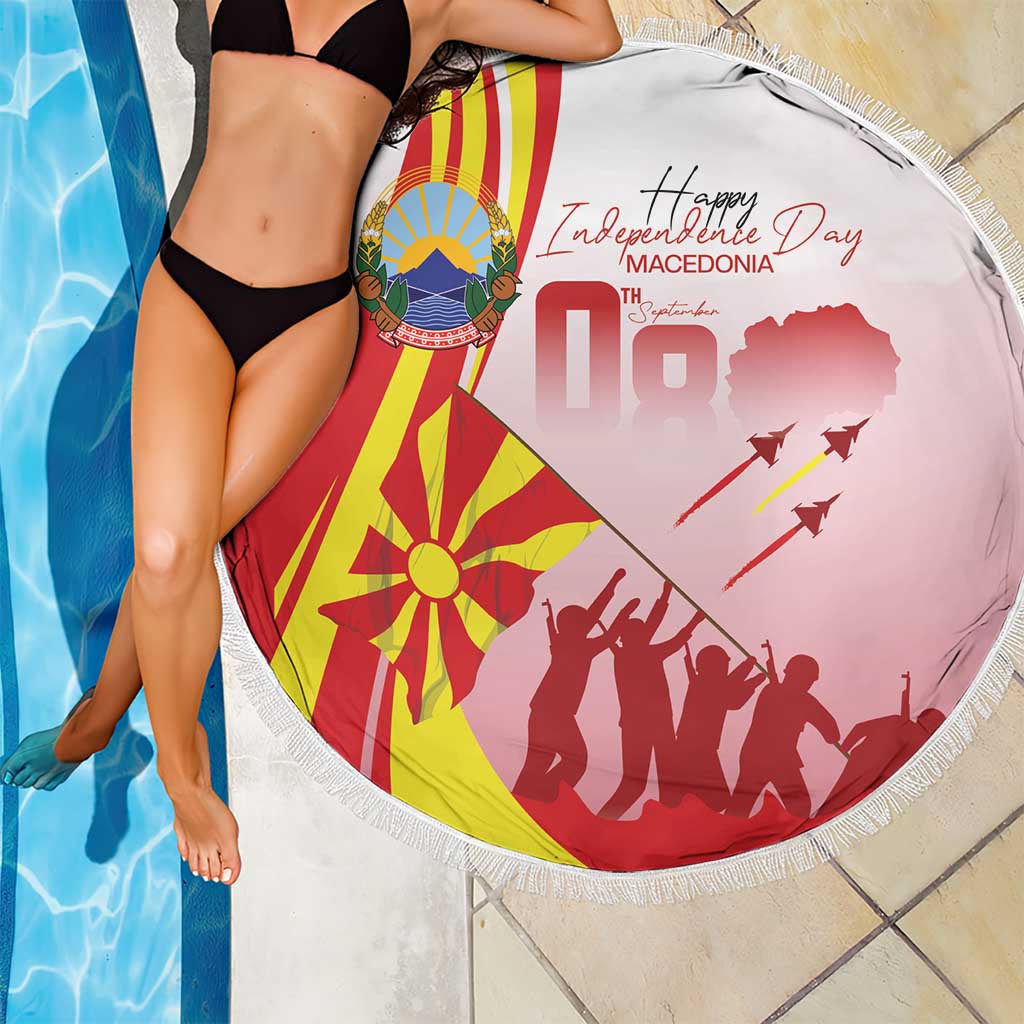 Macedonia Independence Day Beach Blanket Den na nezavisnosta - Wonder Print Shop