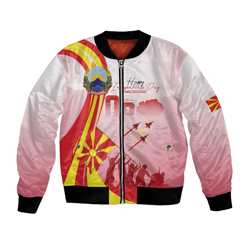 Macedonia Independence Day Bomber Jacket Den na nezavisnosta - Wonder Print Shop