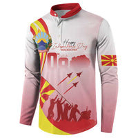 Macedonia Independence Day Button Sweatshirt Den na nezavisnosta - Wonder Print Shop