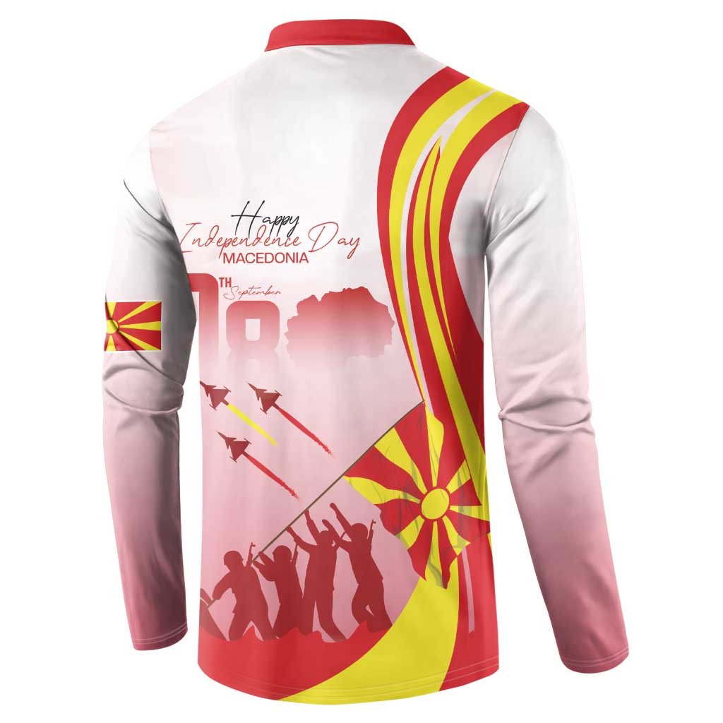 Macedonia Independence Day Button Sweatshirt Den na nezavisnosta - Wonder Print Shop