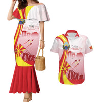 Macedonia Independence Day Couples Matching Mermaid Dress and Hawaiian Shirt Den na nezavisnosta - Wonder Print Shop