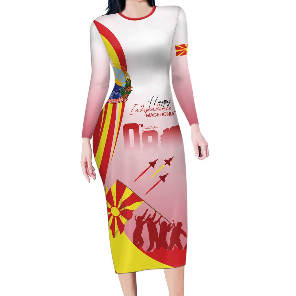 Macedonia Independence Day Family Matching Long Sleeve Bodycon Dress and Hawaiian Shirt Den na nezavisnosta - Wonder Print Shop