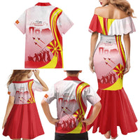 Macedonia Independence Day Family Matching Mermaid Dress and Hawaiian Shirt Den na nezavisnosta - Wonder Print Shop