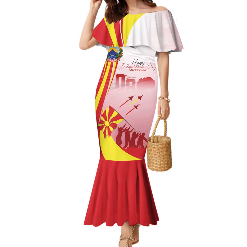 Macedonia Independence Day Family Matching Mermaid Dress and Hawaiian Shirt Den na nezavisnosta - Wonder Print Shop