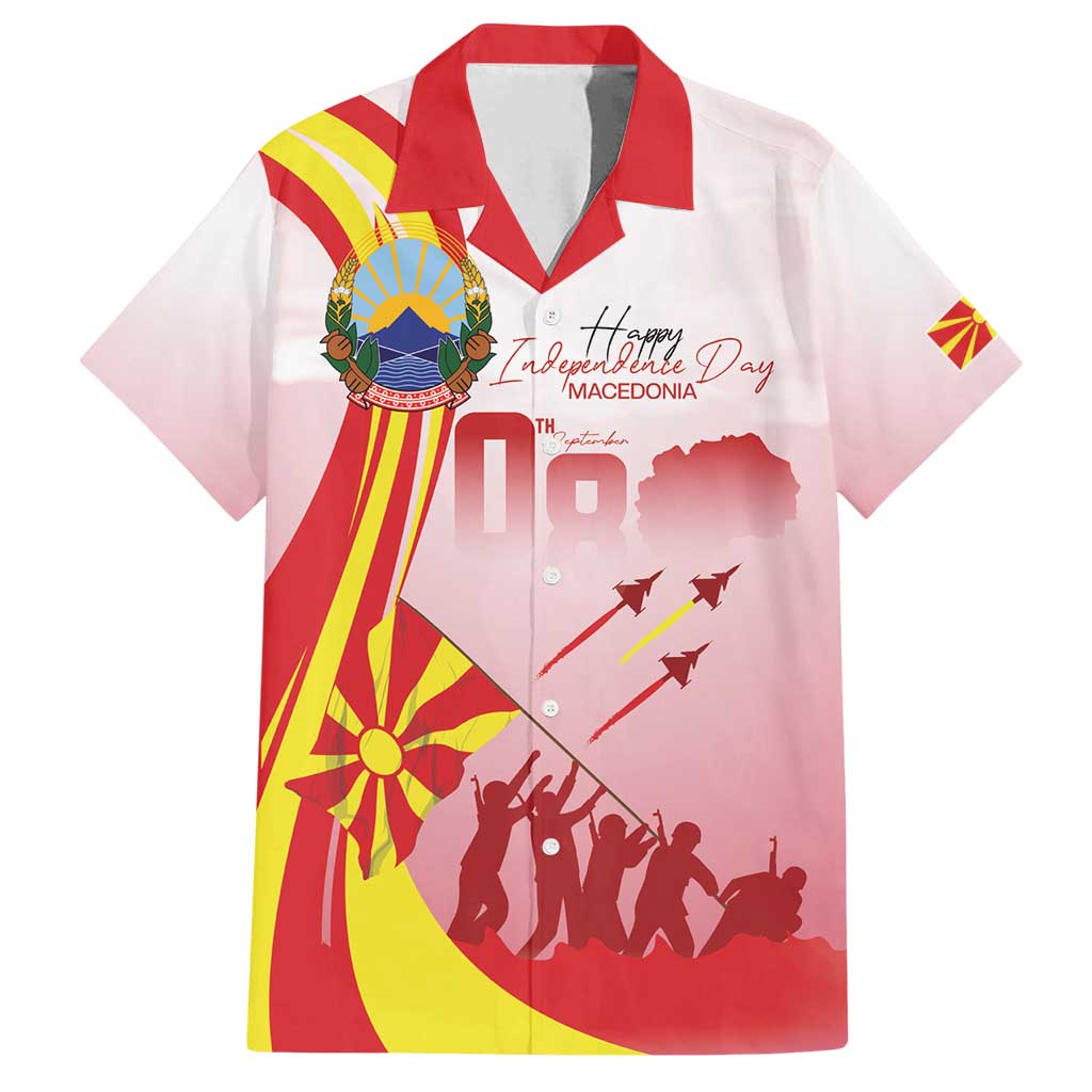 Macedonia Independence Day Family Matching Off Shoulder Short Dress and Hawaiian Shirt Den na nezavisnosta - Wonder Print Shop