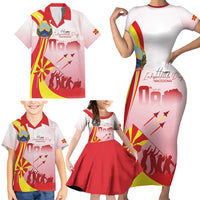 Macedonia Independence Day Family Matching Short Sleeve Bodycon Dress and Hawaiian Shirt Den na nezavisnosta - Wonder Print Shop