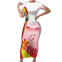 Macedonia Independence Day Family Matching Short Sleeve Bodycon Dress and Hawaiian Shirt Den na nezavisnosta - Wonder Print Shop
