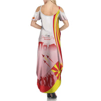 Macedonia Independence Day Family Matching Summer Maxi Dress and Hawaiian Shirt Den na nezavisnosta - Wonder Print Shop