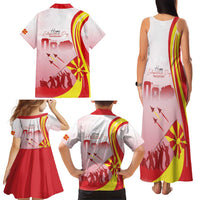 Macedonia Independence Day Family Matching Tank Maxi Dress and Hawaiian Shirt Den na nezavisnosta - Wonder Print Shop
