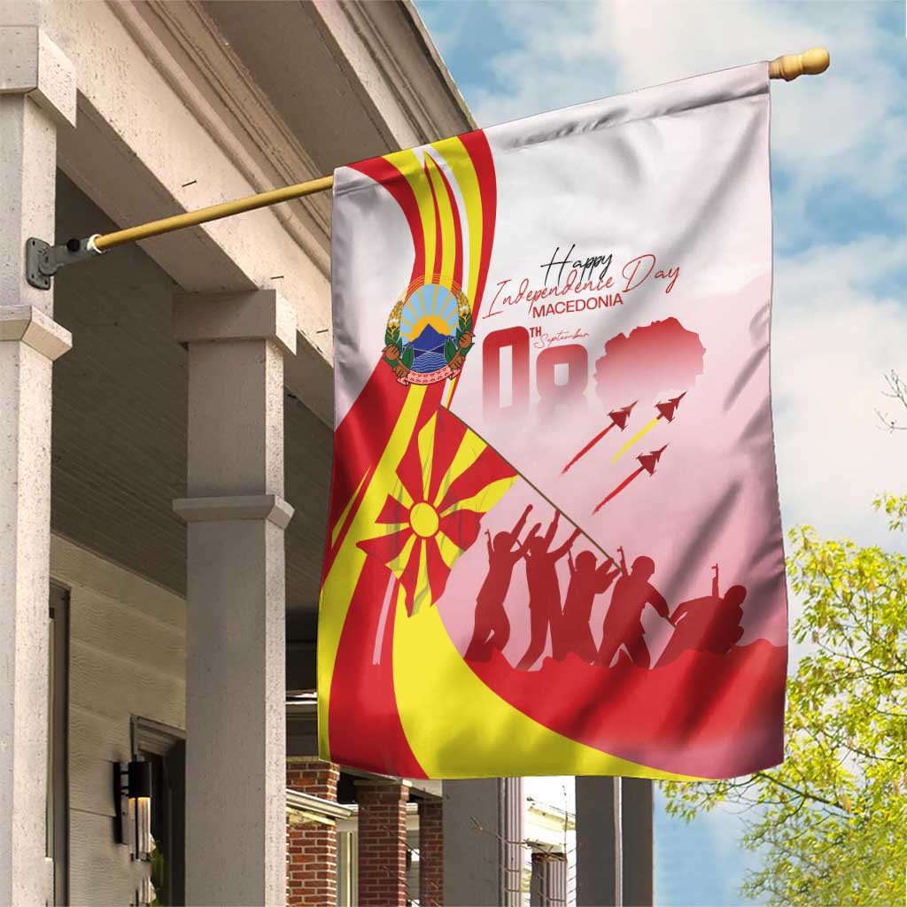 Macedonia Independence Day Garden Flag Den na nezavisnosta - Wonder Print Shop