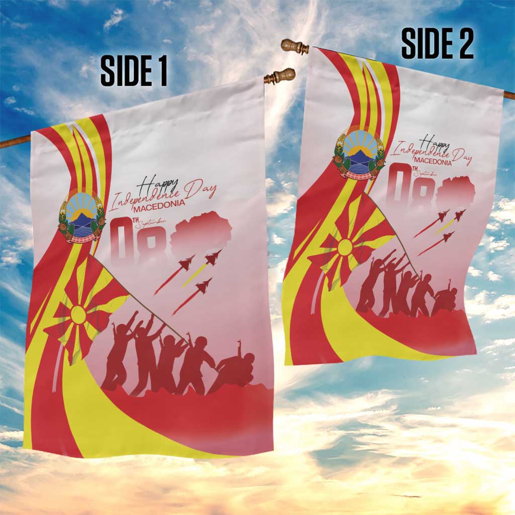 Macedonia Independence Day Garden Flag Den na nezavisnosta - Wonder Print Shop