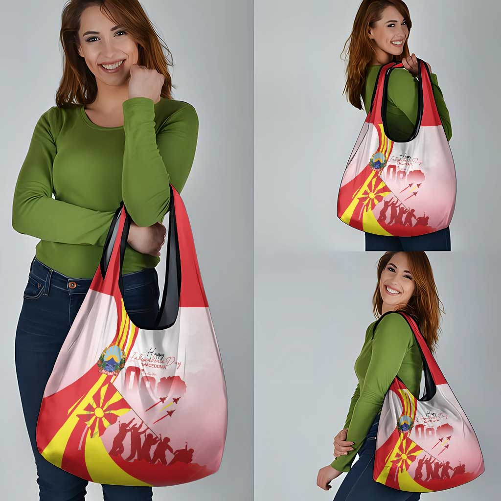 Macedonia Independence Day Grocery Bag Den na nezavisnosta - Wonder Print Shop