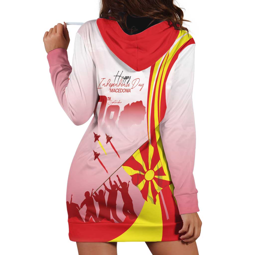 Macedonia Independence Day Hoodie Dress Den na nezavisnosta - Wonder Print Shop