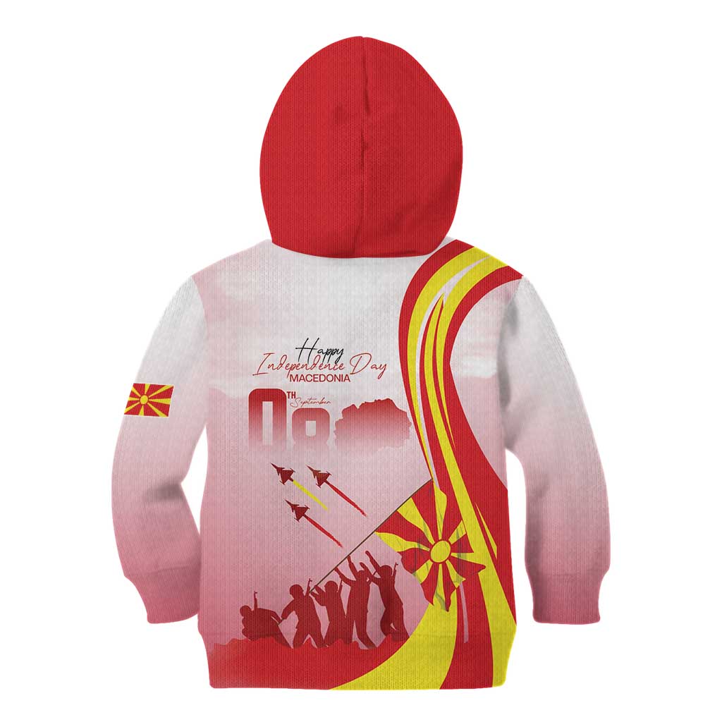 Macedonia Independence Day Kid Hoodie Den na nezavisnosta - Wonder Print Shop