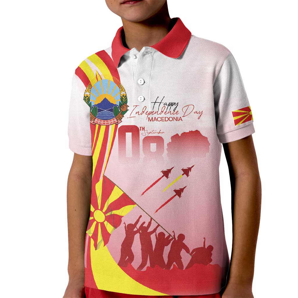 Macedonia Independence Day Kid Polo Shirt Den na nezavisnosta - Wonder Print Shop