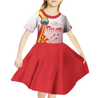 Macedonia Independence Day Kid Short Sleeve Dress Den na nezavisnosta - Wonder Print Shop