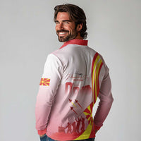 Macedonia Independence Day Long Sleeve Polo Shirt Den na nezavisnosta - Wonder Print Shop