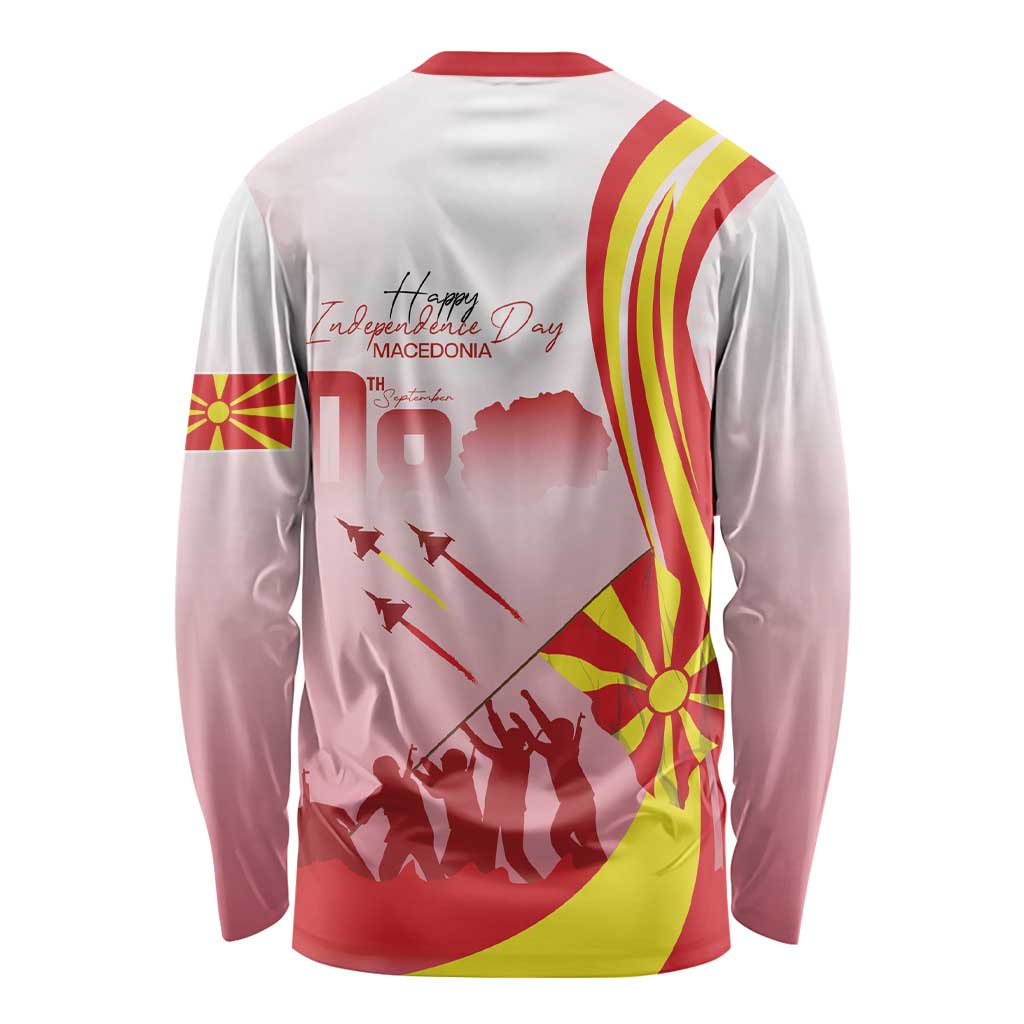 Macedonia Independence Day Long Sleeve Shirt Den na nezavisnosta - Wonder Print Shop