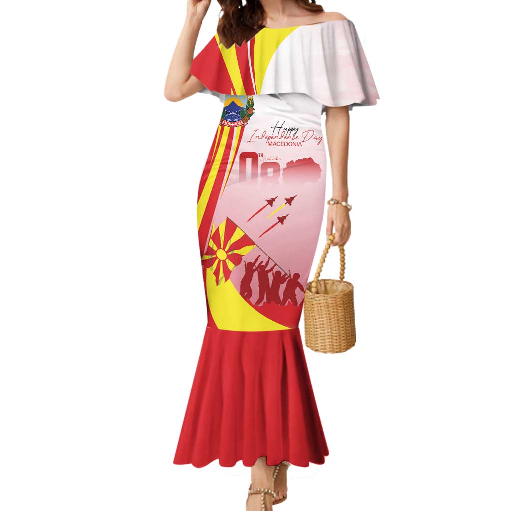 Macedonia Independence Day Mermaid Dress Den na nezavisnosta - Wonder Print Shop
