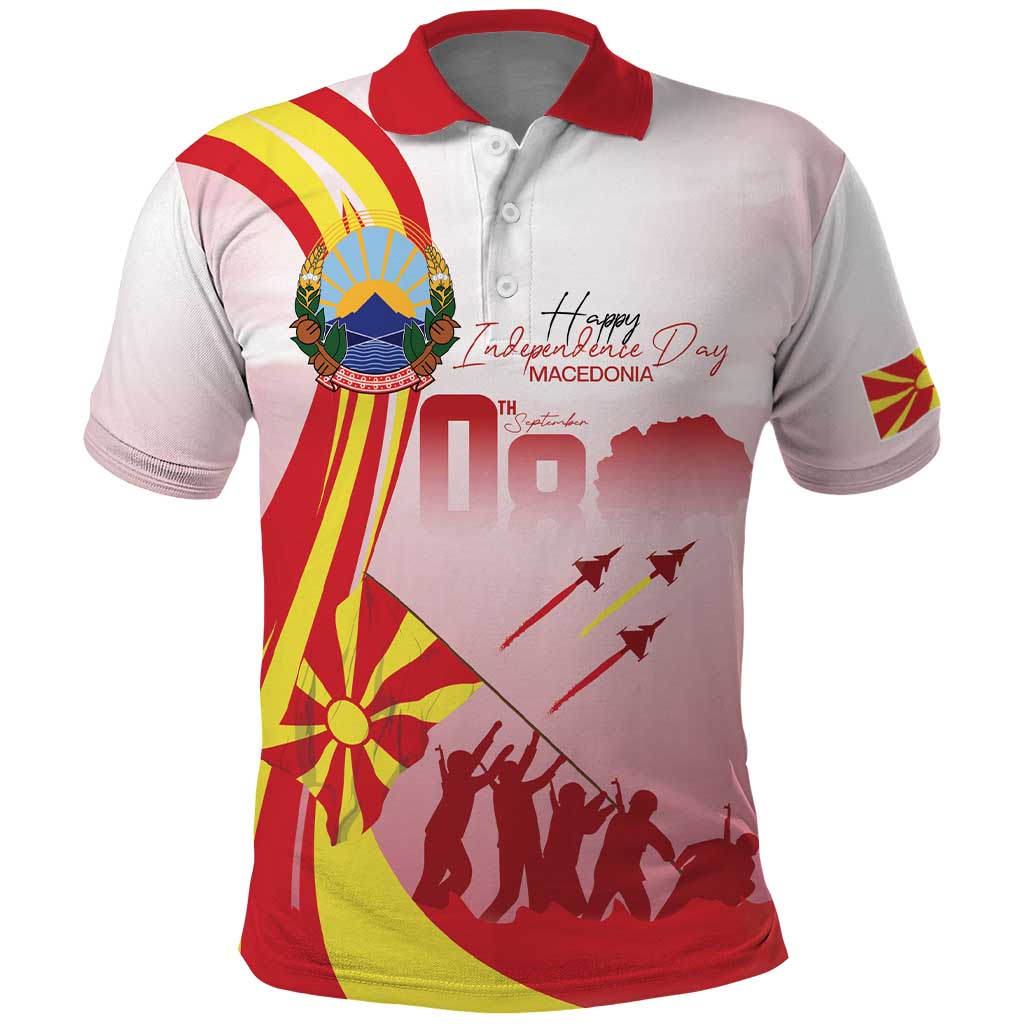 Macedonia Independence Day Polo Shirt Den na nezavisnosta - Wonder Print Shop