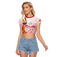 Macedonia Independence Day Raglan Cropped T Shirt Den na nezavisnosta - Wonder Print Shop