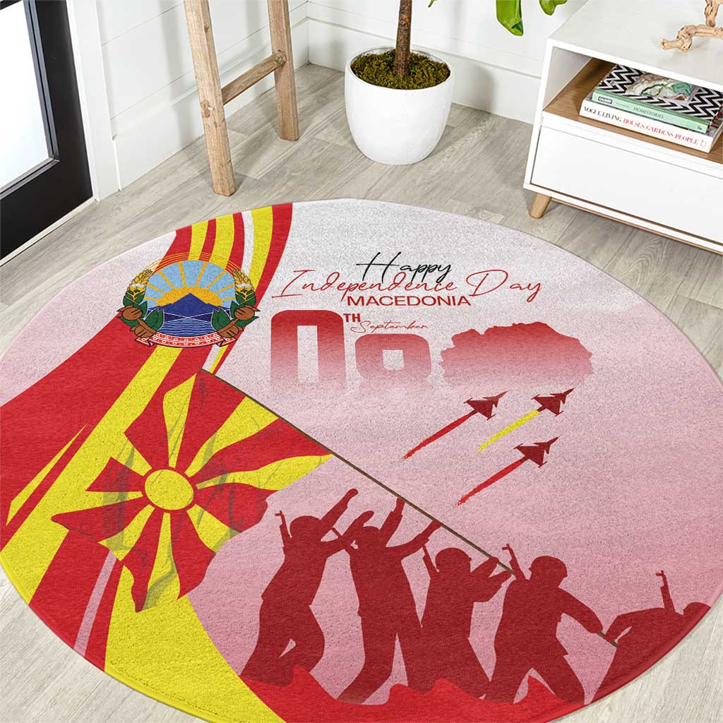 Macedonia Independence Day Round Carpet Den na nezavisnosta - Wonder Print Shop
