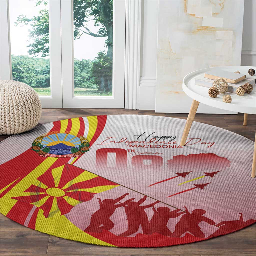 Macedonia Independence Day Round Carpet Den na nezavisnosta - Wonder Print Shop