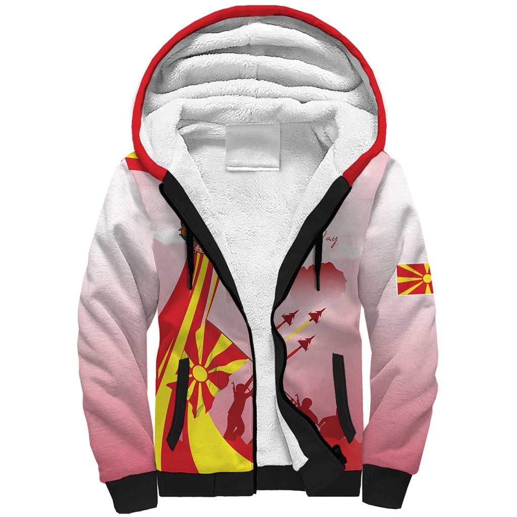 Macedonia Independence Day Sherpa Hoodie Den na nezavisnosta - Wonder Print Shop