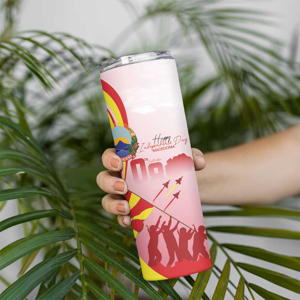 Macedonia Independence Day Skinny Tumbler Den na nezavisnosta - Wonder Print Shop