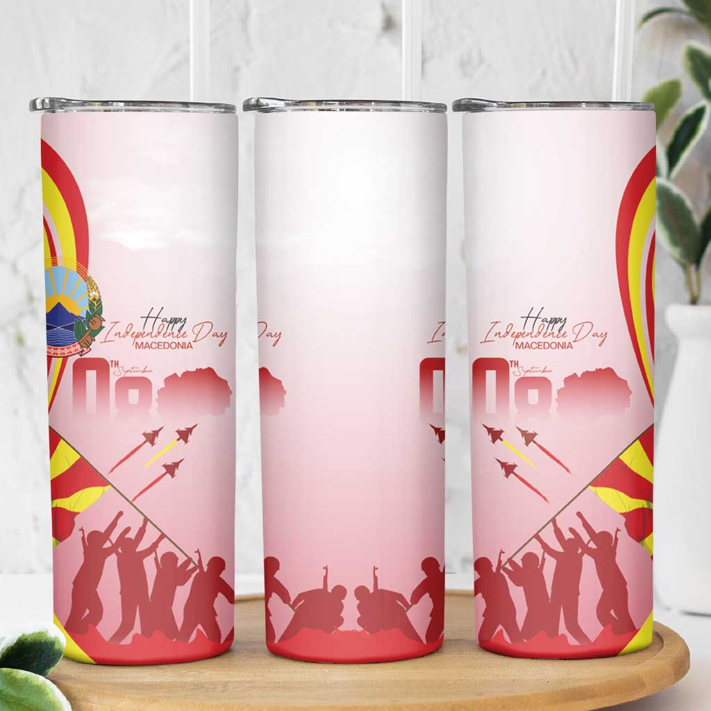 Macedonia Independence Day Skinny Tumbler Den na nezavisnosta - Wonder Print Shop