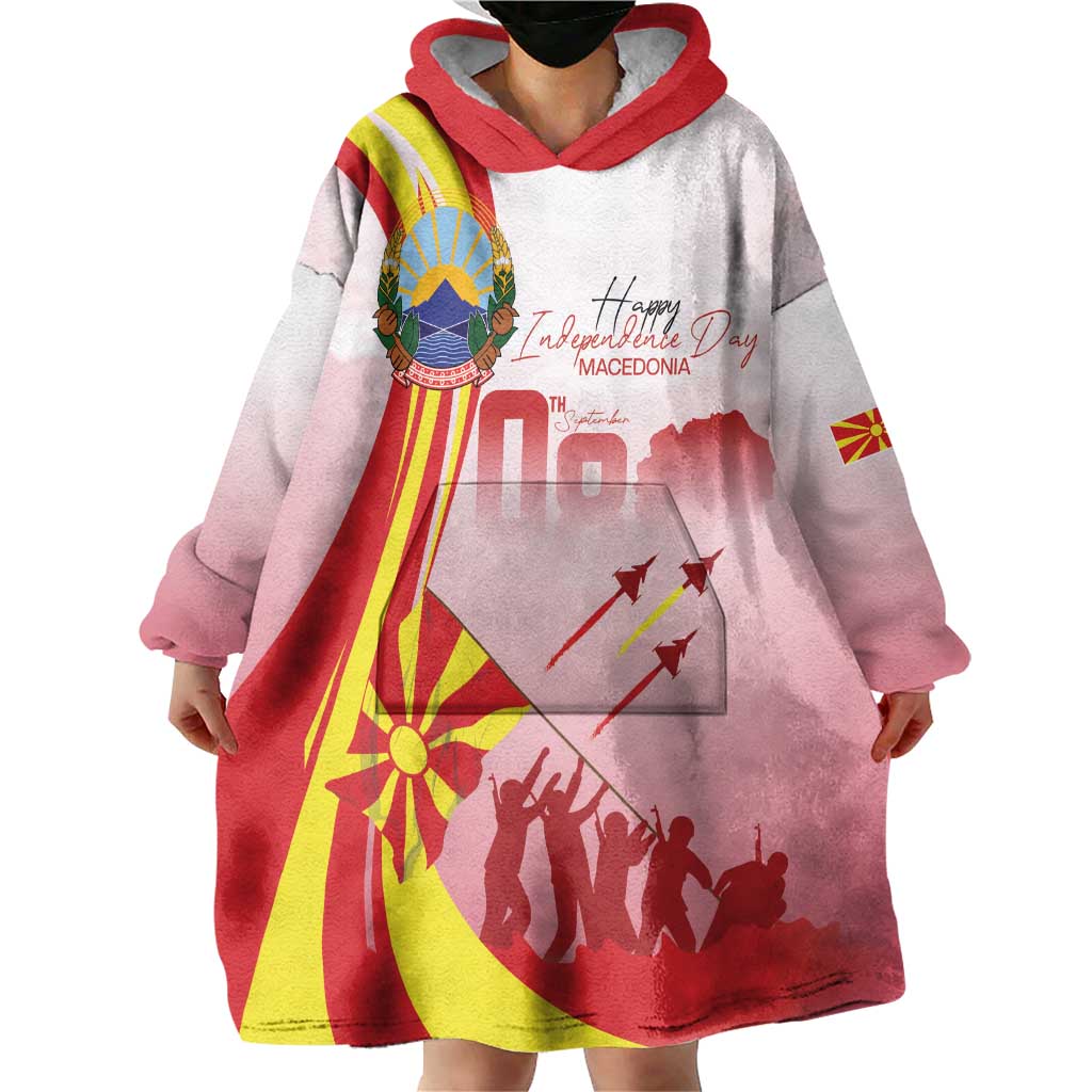 Macedonia Independence Day Wearable Blanket Hoodie Den na nezavisnosta - Wonder Print Shop