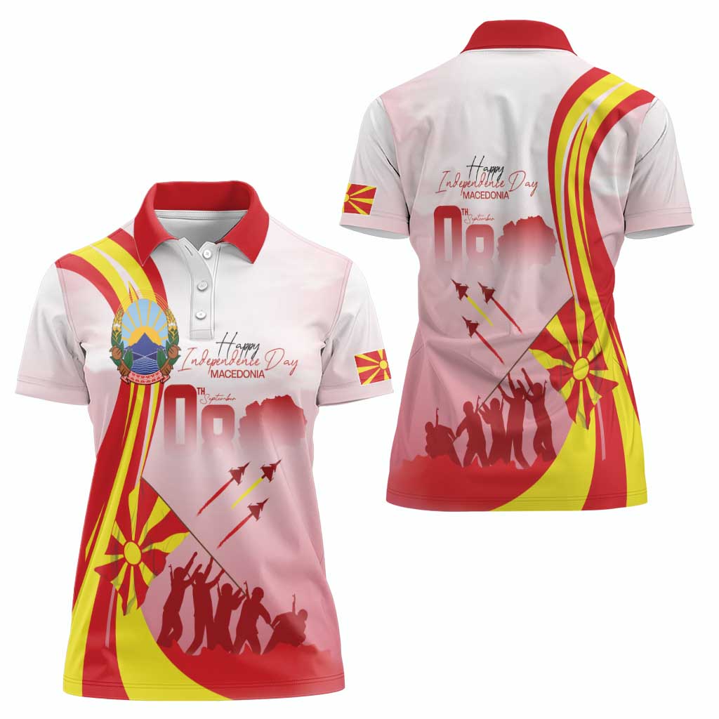 Macedonia Independence Day Women Polo Shirt Den na nezavisnosta - Wonder Print Shop