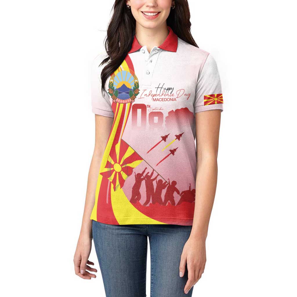 Macedonia Independence Day Women Polo Shirt Den na nezavisnosta - Wonder Print Shop