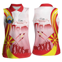 Macedonia Independence Day Women Sleeveless Polo Shirt Den na nezavisnosta - Wonder Print Shop
