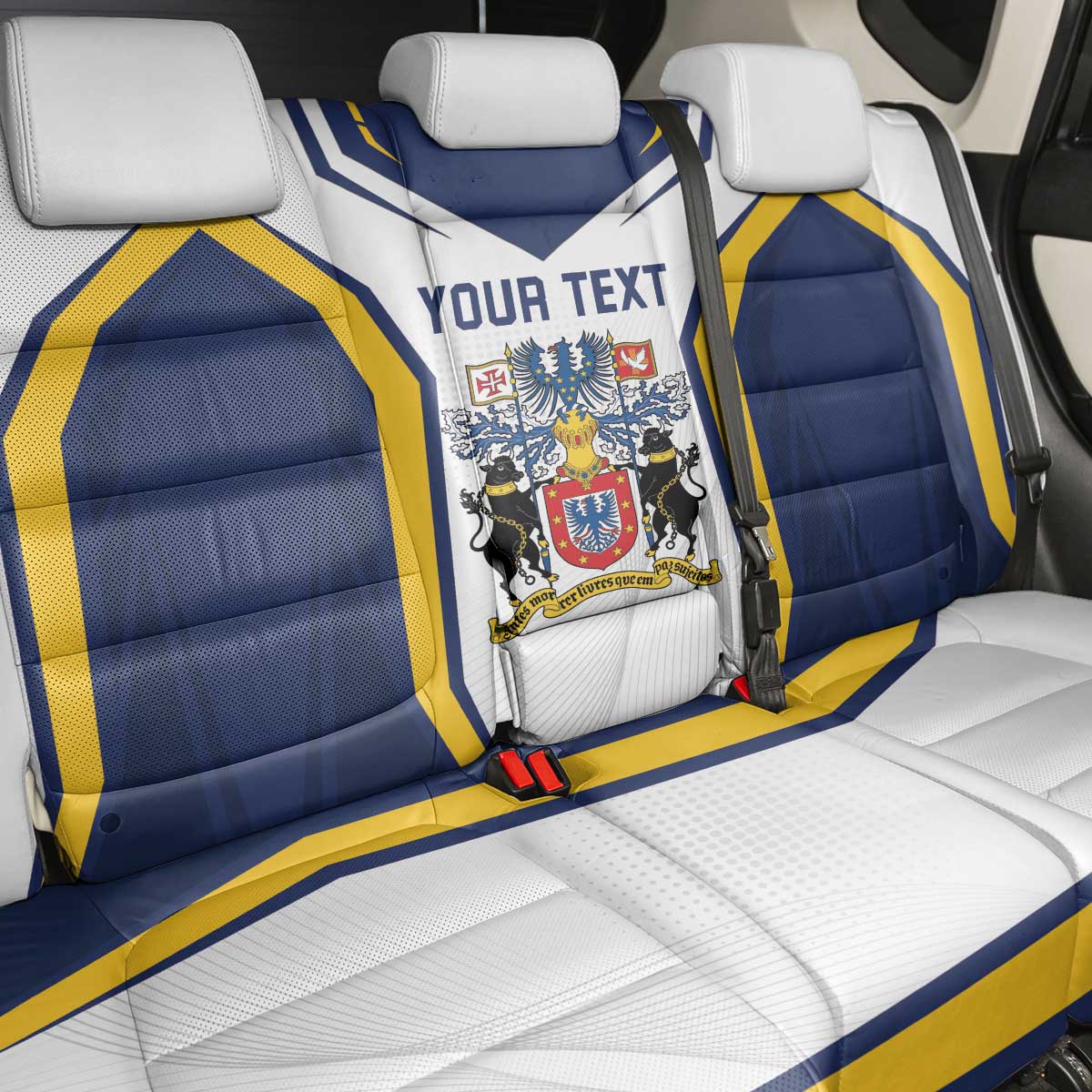 Personalized Azores Portugal Back Car Seat Cover Sporty Style - Wonder Print Shop