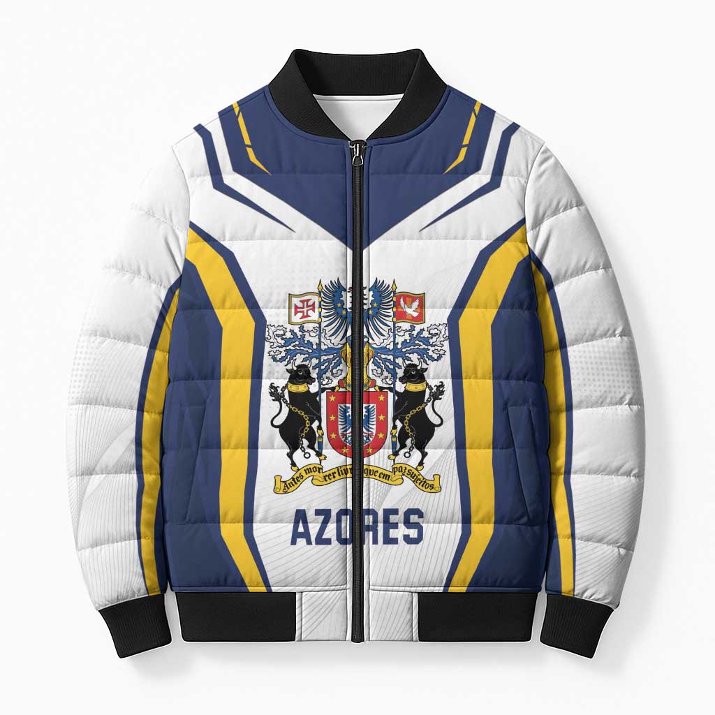 Personalized Azores Portugal Bomber Puffer Jacket Sporty Style - Wonder Print Shop