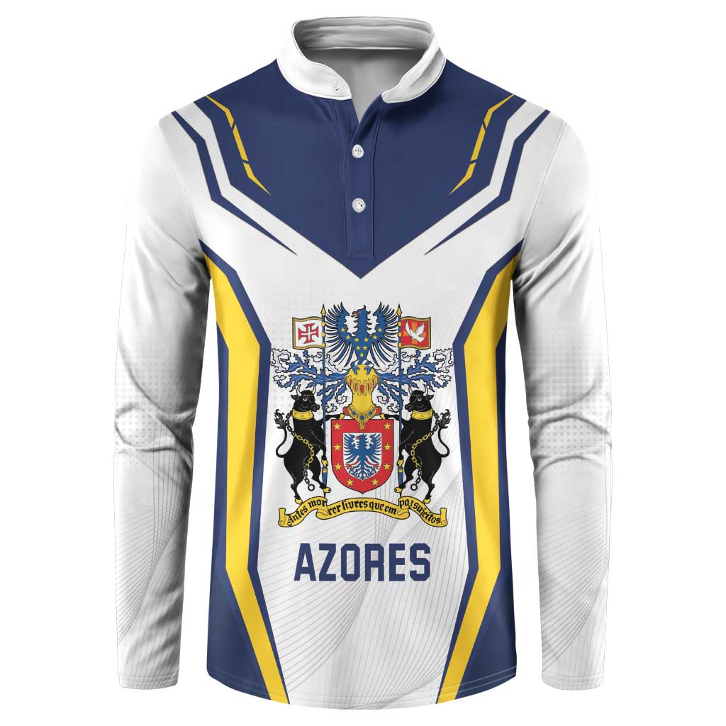 Personalized Azores Portugal Button Sweatshirt Sporty Style - Wonder Print Shop