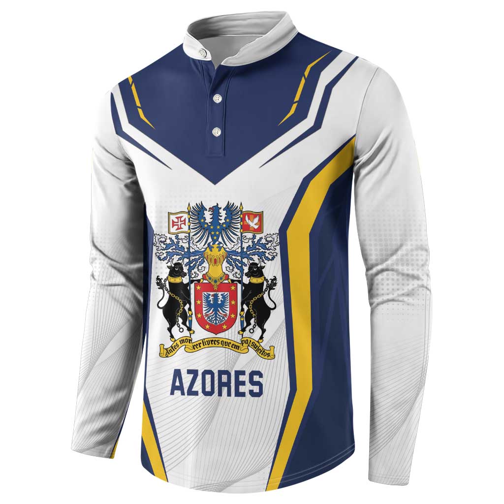 Personalized Azores Portugal Button Sweatshirt Sporty Style - Wonder Print Shop